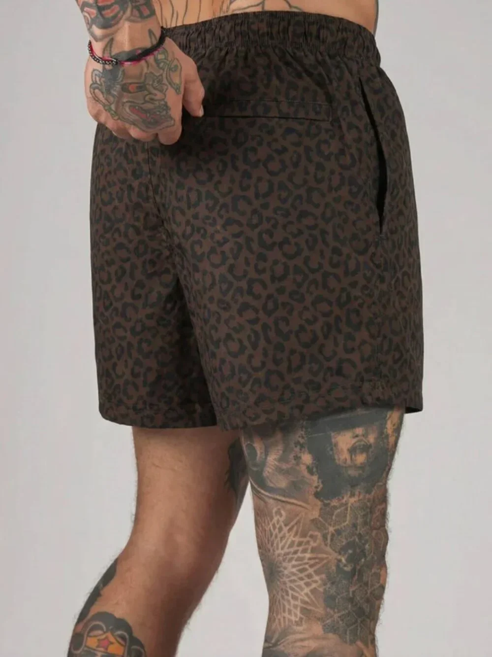 Cove Brown Leopard Shorts, 30W, 5